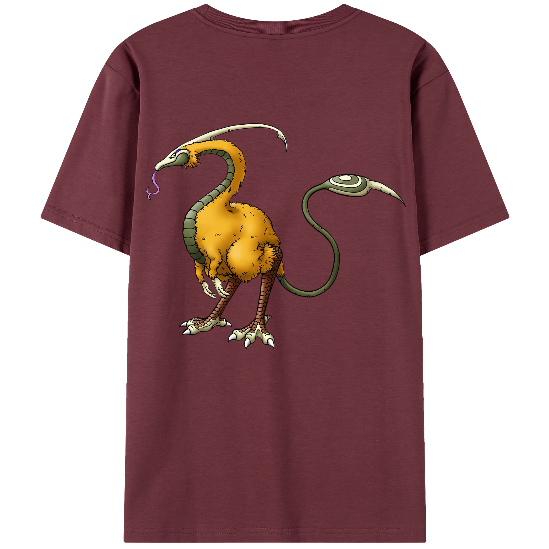 （画像用） ドラゴンクエスト Doragon Kuesuto Dragon Quest 綿100％半袖Tシャツ（背面プリント）